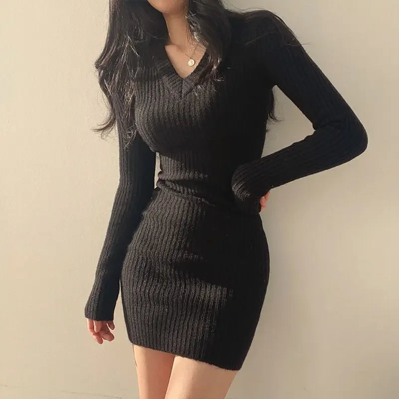 Sexy Bodycon Dress V-Neck