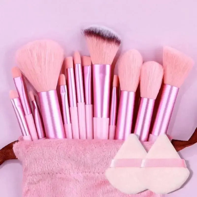 Soft Fluffy Professional Cosmetic Foundation Powder Set of Makeup Brushes