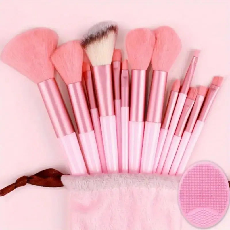 Soft Fluffy Professional Cosmetic Foundation Powder Set of Makeup Brushes