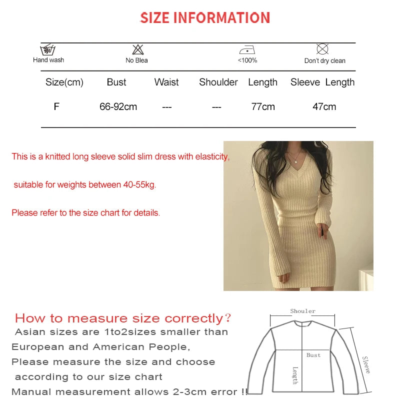 Sexy Bodycon Dress V-Neck